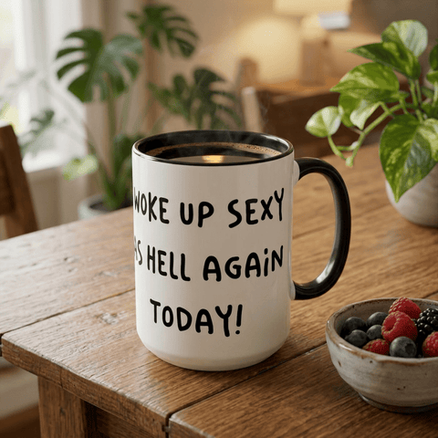 Woke Up Sexy As Hell Again Today Colorful Coffee Mugs (11oz, 15oz) Mug - YinzerShop