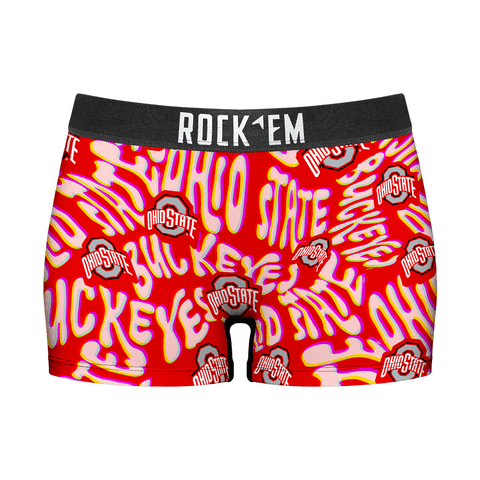Women's Boy Shorts - Ohio State Buckeyes - Twisted Wordmark Underwear - YinzerShop