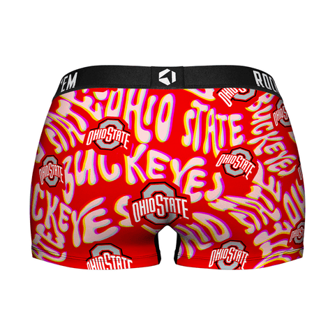 Women's Boy Shorts - Ohio State Buckeyes - Twisted Wordmark Underwear - YinzerShop
