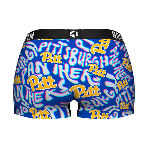 Women's Boy Shorts - Pittsburgh Panthers - Twisted Wordmark Underwear - YinzerShop