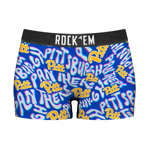 Women's Boy Shorts - Pittsburgh Panthers - Twisted Wordmark Underwear - YinzerShop