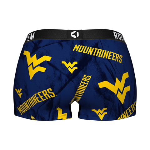 Women's Boy Shorts - West Virginia Mountaineers - Logo All-Over Underwear - YinzerShop