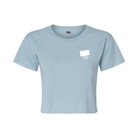 Women's Crop Tee – Pennsylvania Crop Top Shirt | Lightweight, Breathable Cotton Blend Crop Top - YinzerShop