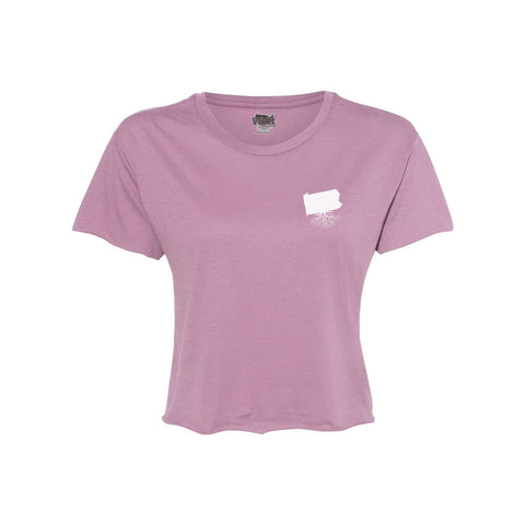 Women's Crop Tee – Pennsylvania Crop Top Shirt | Lightweight, Breathable Cotton Blend Crop Top - YinzerShop