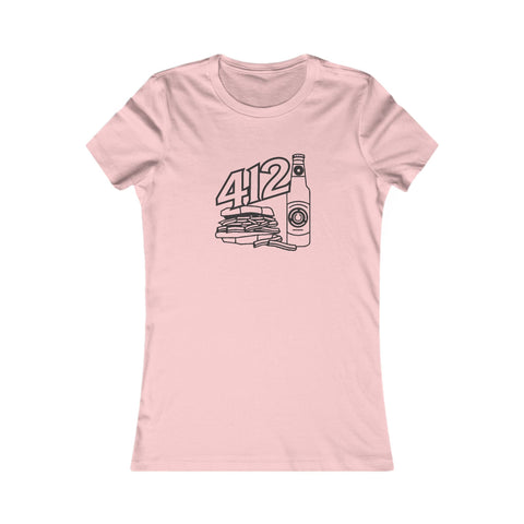 Women's Favorite Tee - 412 Icon Slim Fit T-Shirt With Airlume Combed Cotton T-Shirt - YinzerShop
