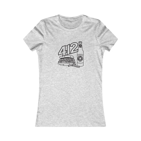 Women's Favorite Tee - 412 Icon Slim Fit T-Shirt With Airlume Combed Cotton T-Shirt - YinzerShop
