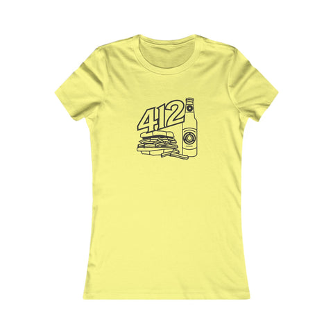 Women's Favorite Tee - 412 Icon Slim Fit T-Shirt With Airlume Combed Cotton T-Shirt - YinzerShop