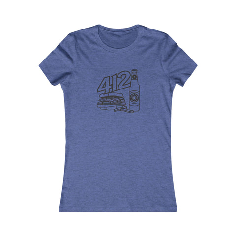 Women's Favorite Tee - 412 Icon Slim Fit T-Shirt With Airlume Combed Cotton T-Shirt - YinzerShop