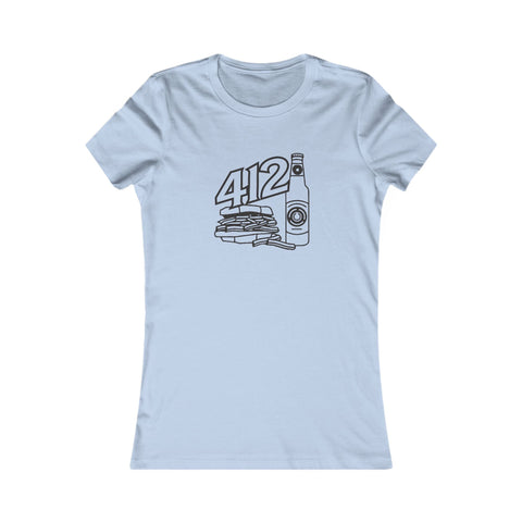 Women's Favorite Tee - 412 Icon Slim Fit T-Shirt With Airlume Combed Cotton T-Shirt - YinzerShop