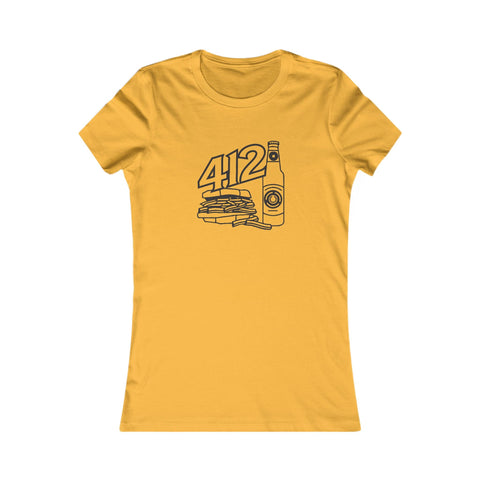Women's Favorite Tee - 412 Icon Slim Fit T-Shirt With Airlume Combed Cotton T-Shirt - YinzerShop