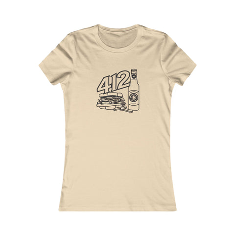 Women's Favorite Tee - 412 Icon Slim Fit T-Shirt With Airlume Combed Cotton T-Shirt - YinzerShop