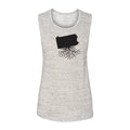 Women's Muscle Tank - Pennsylvania Relaxed Fit Tank Top with Curved Hem Women's Tank Top - YinzerShop