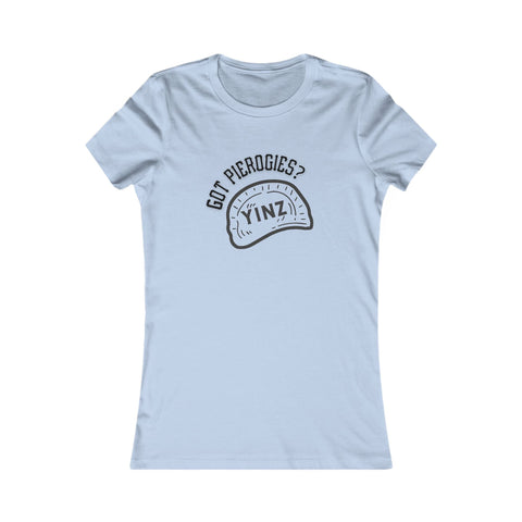 Women's Pierogi Tee - Yinz Got Pierogies? Slim Fit Shirt | Pittsburgh Cotton Crew Neck T-Shirt - YinzerShop