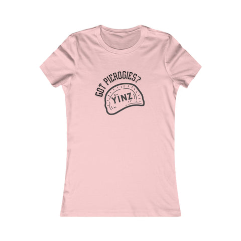 Women's Pierogi Tee - Yinz Got Pierogies? Slim Fit Shirt | Pittsburgh Cotton Crew Neck T-Shirt - YinzerShop