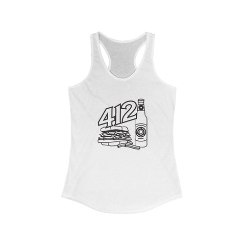 Women's Racerback Tank - 412 Icon Fitted Tank Top | Lightweight Cotton Blend, Breathable Fabric Tank Top - YinzerShop