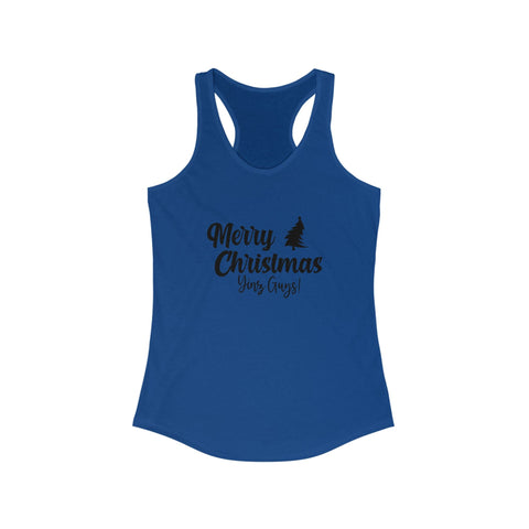 Women's Racerback Tank - Merry Christmas Yinz Fitted Cotton Tank Top for Summer Layering Tank Top - YinzerShop