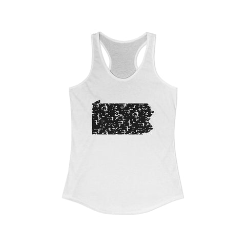 Women's Racerback Tank Pennsylvania Grunge | Slim Fit Cotton Polyester Blend Top Tank Top - YinzerShop