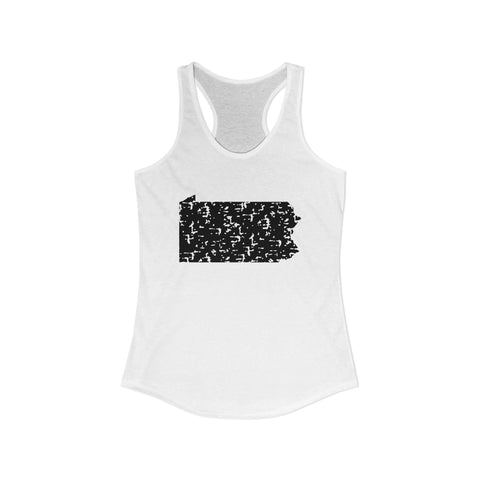 Women's Racerback Tank Pennsylvania Grunge | Slim Fit Cotton Polyester Blend Top Tank Top - YinzerShop