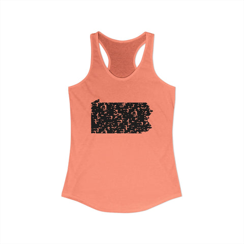 Women's Racerback Tank Pennsylvania Grunge | Slim Fit Cotton Polyester Blend Top Tank Top - YinzerShop