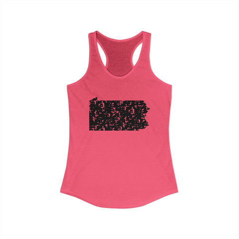 Women's Racerback Tank Pennsylvania Grunge | Slim Fit Cotton Polyester Blend Top Tank Top - YinzerShop
