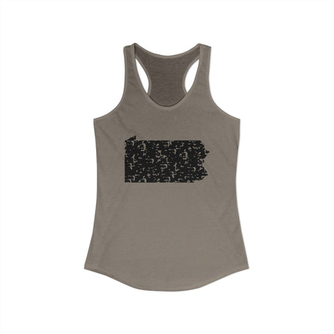 Women's Racerback Tank Pennsylvania Grunge | Slim Fit Cotton Polyester Blend Top Tank Top - YinzerShop
