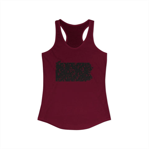 Women's Racerback Tank Pennsylvania Grunge | Slim Fit Cotton Polyester Blend Top Tank Top - YinzerShop