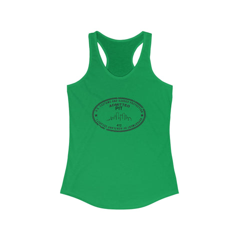 Women's Racerback Tank - Pittsburgh Border Stamp | Fitted Cotton Polyester Blend Top Tank Top - YinzerShop