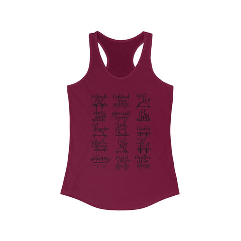Women's Racerback Tank - Pittsburgh Bridges Doodle Lightweight Cotton Polyester Blend Top Tank Top - YinzerShop