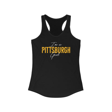 Women's Racerback Tank - Pittsburgh Girl Star Design Slim Fit Tank Top Tank Top - YinzerShop