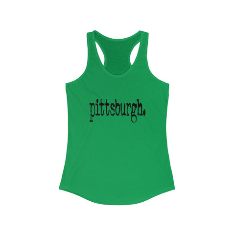 Women's Racerback Tank Pittsburgh Typewriter | Breathable Cotton Blend Athletic Tank Top Tank Top - YinzerShop