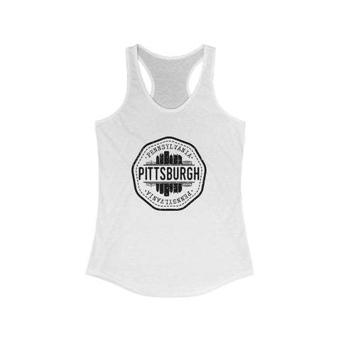 Women's Racerback Tank Pittsburgh Vintage Stamp – Lightweight Breathable Activewear Top Tank Top - YinzerShop