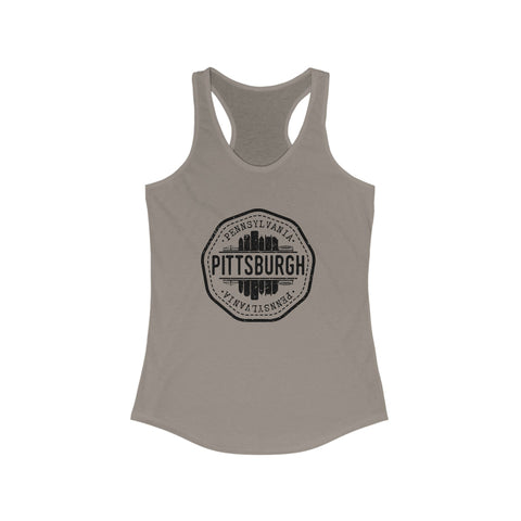 Women's Racerback Tank Pittsburgh Vintage Stamp – Lightweight Breathable Activewear Top Tank Top - YinzerShop