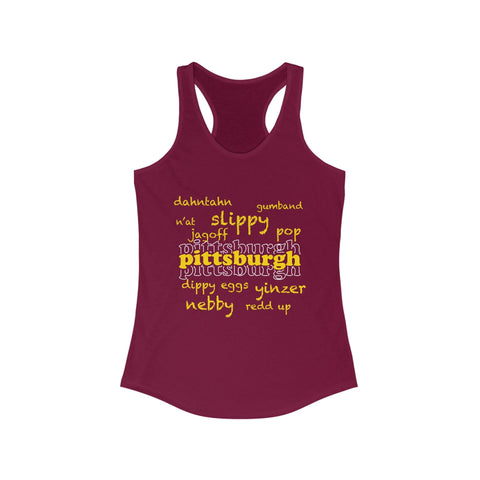 Women's Racerback Tank - Pittsburgh Yinzerisms Fitted Lightweight Cotton Top Tank Top - YinzerShop
