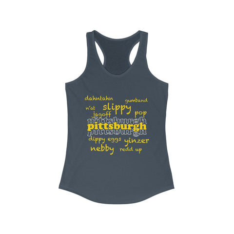 Women's Racerback Tank - Pittsburgh Yinzerisms Fitted Lightweight Cotton Top Tank Top - YinzerShop