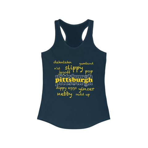 Women's Racerback Tank - Pittsburgh Yinzerisms Fitted Lightweight Cotton Top Tank Top - YinzerShop