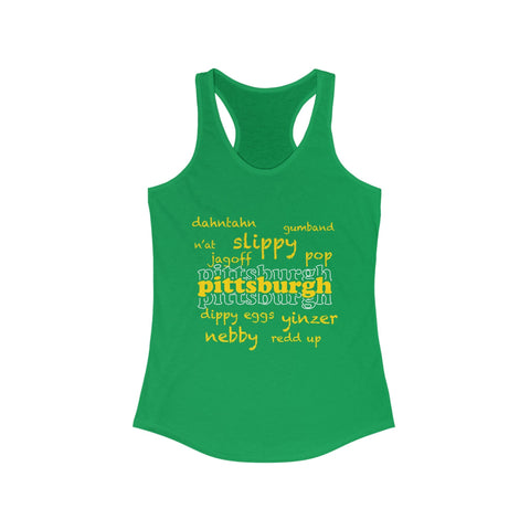 Women's Racerback Tank - Pittsburgh Yinzerisms Fitted Lightweight Cotton Top Tank Top - YinzerShop
