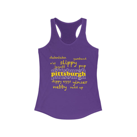 Women's Racerback Tank - Pittsburgh Yinzerisms Fitted Lightweight Cotton Top Tank Top - YinzerShop