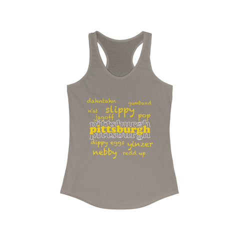Women's Racerback Tank - Pittsburgh Yinzerisms Fitted Lightweight Cotton Top Tank Top - YinzerShop