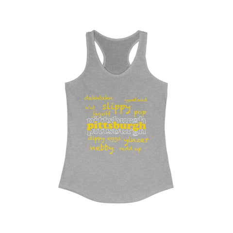 Women's Racerback Tank - Pittsburgh Yinzerisms Fitted Lightweight Cotton Top Tank Top - YinzerShop