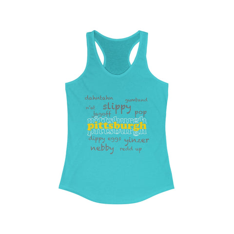 Women's Racerback Tank - Pittsburgh Yinzerisms Fitted Lightweight Cotton Top Tank Top - YinzerShop