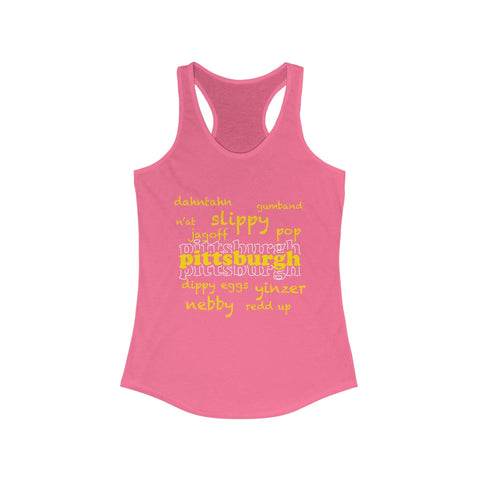 Women's Racerback Tank - Pittsburgh Yinzerisms Fitted Lightweight Cotton Top Tank Top - YinzerShop