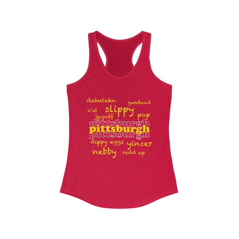 Women's Racerback Tank - Pittsburgh Yinzerisms Fitted Lightweight Cotton Top Tank Top - YinzerShop