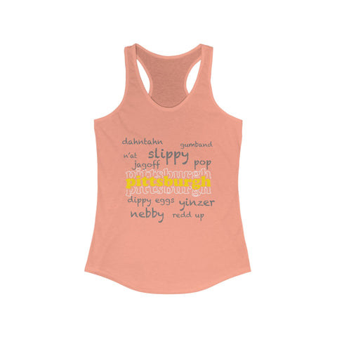 Women's Racerback Tank - Pittsburgh Yinzerisms Fitted Lightweight Cotton Top Tank Top - YinzerShop