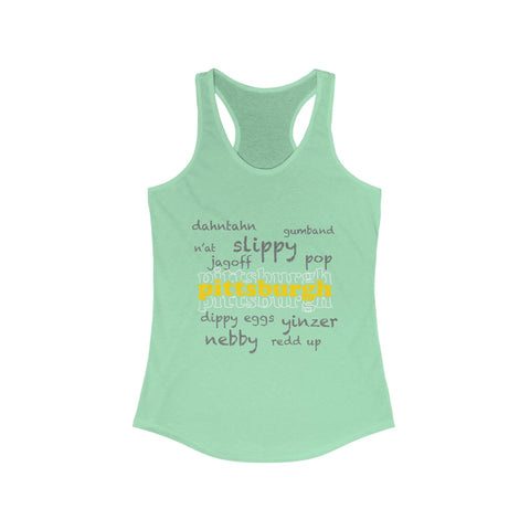 Women's Racerback Tank - Pittsburgh Yinzerisms Fitted Lightweight Cotton Top Tank Top - YinzerShop