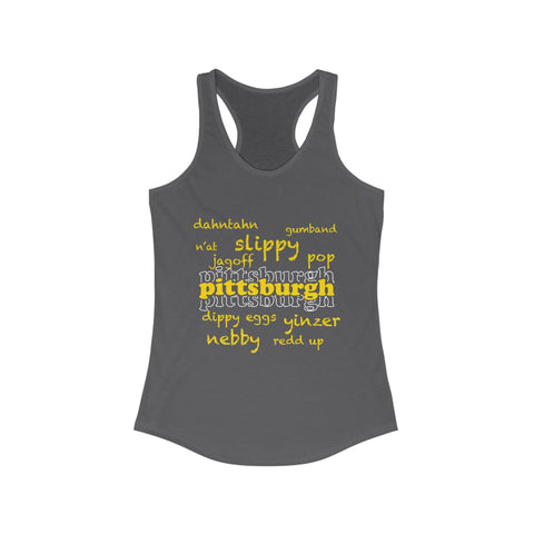 Women's Racerback Tank - Pittsburgh Yinzerisms Fitted Lightweight Cotton Top Tank Top - YinzerShop