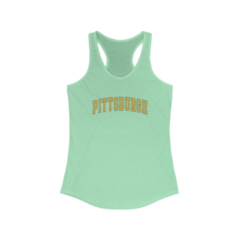 Women's Racerback Tank - Vintage Classic Pittsburgh Fitted Lightweight Workout Top Tank Top - YinzerShop