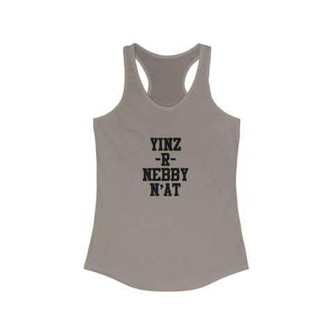 Women's Racerback Tank - Yinz Nebby Classic Fit Lightweight Fabric Top Tank Top - YinzerShop