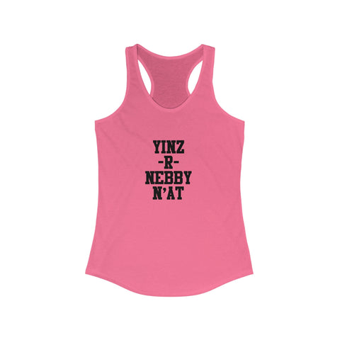 Women's Racerback Tank - Yinz Nebby Classic Fit Lightweight Fabric Top Tank Top - YinzerShop