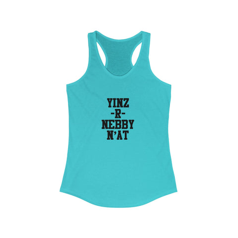 Women's Racerback Tank - Yinz Nebby Classic Fit Lightweight Fabric Top Tank Top - YinzerShop