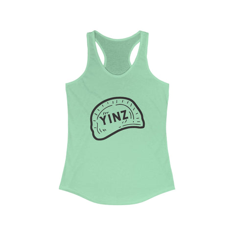 Women's Racerback Tank - Yinz Pierogi Fitted Lightweight Tank Top for Layering Tank Top - YinzerShop